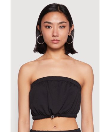 Almost Famous Toggle Drawstring Bandeau Top