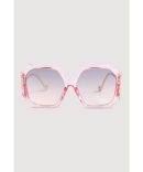 Ombre Geometric Lens Sunglasses