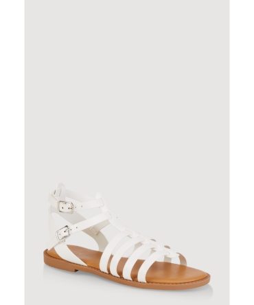 Girls Double Buckle Gladiator Sandals