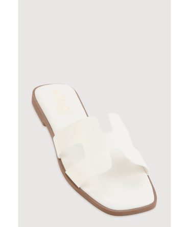 H Band Flat Slide Sandals