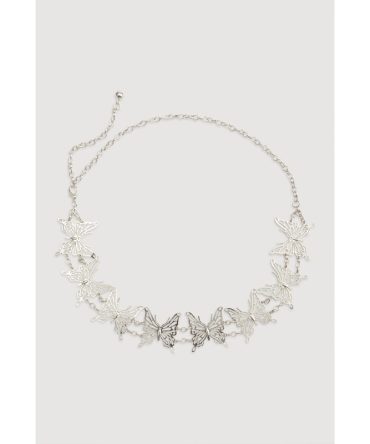 Metallic Butterfly Chain Waist Belt