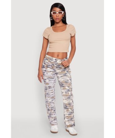 Patch and Repair Distressed Camo Pants