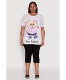 Plus Size She Graphic Side Slit Tunic Sweatshirt