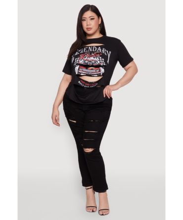 Plus Size Legendary Rider California Graphic T-Shirt