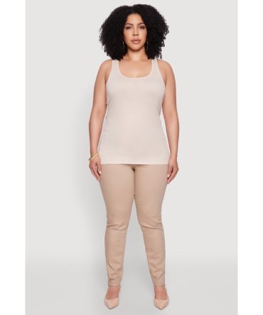 Plus Size Rib Knit Tank Top