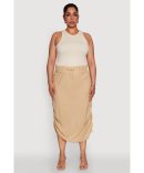 Plus Size Zebra Print Square Neck Cami Dress with Cargo Pockets