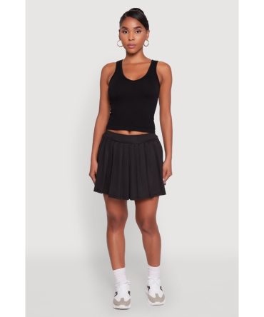 Stylish High Waist Pleated Tennis Skirt