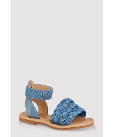 Toddler Girls Braided Band Ankle Strap Sandals