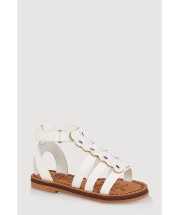 Toddler Girls Glitter Floral Gladiator Sandals