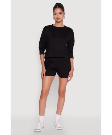 Trendy Soft Knit Pull On Cargo Shorts