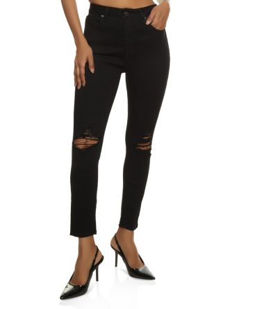 WAX Ripped Distressed Knee Jeans