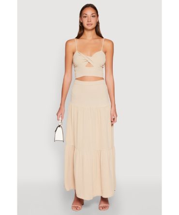 Airy Tiered Maxi Skirt
