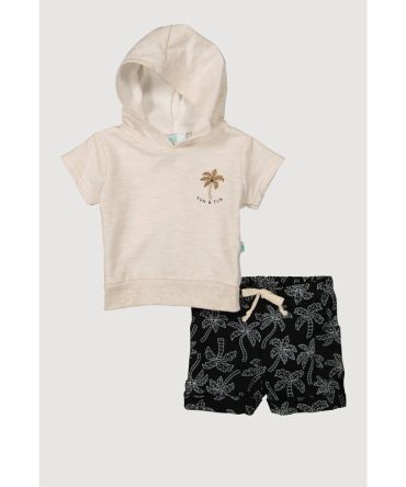Baby Boys 0-9M Sun and Fun Hooded Top and Shorts