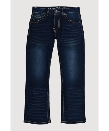Boys Decorative Stitch Whiskered Jeans