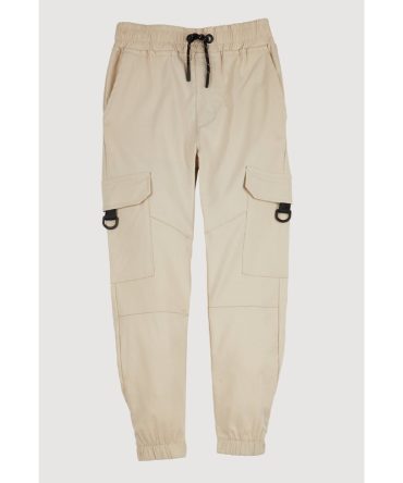 Boys Drawstring D Ring Cargo Joggers