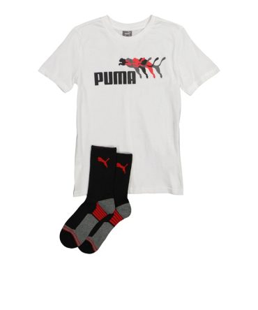 Boys Puma Logo Tee with Socks