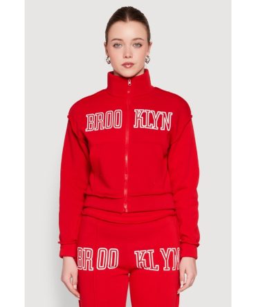 Brooklyn Zip Front Mock Neck Sweatshirt