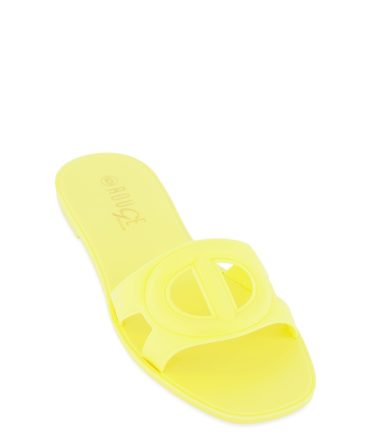 Cut Out Band Open Toe Slide Sandals