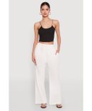 High Waisted Contrast Trim Pants