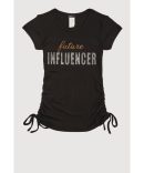 Girls 3D Rhinestone Queen Graphic Top
