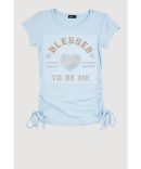Girls 3D Rhinestone Queen Graphic Top