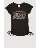 Girls 3D Rhinestone Queen Graphic Top