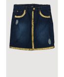 Haute Monde Denim Slit Front Tube Dress