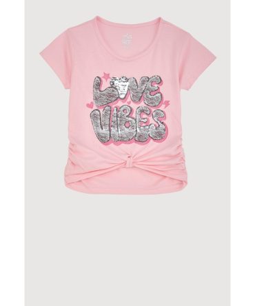 Girls Reversible Sequin Graphic Tee