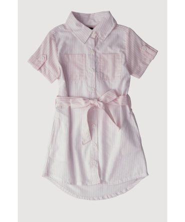 Little Girls Color Block Stripe Shirt Dress