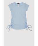 Little Girls Ruffle Smocked Top and Striped Pants