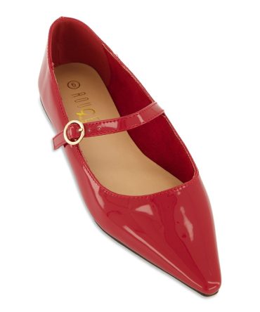 Pointed Toe Buckle Strap Flats