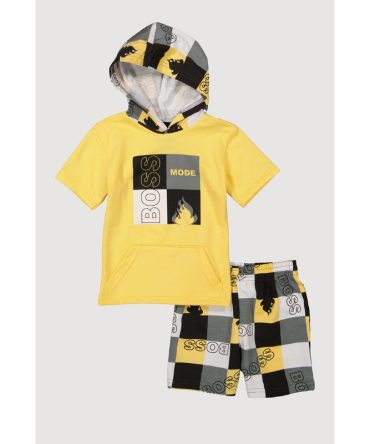 Toddler Boys Boss Graphic Hooded Sweatshirt and Shorts