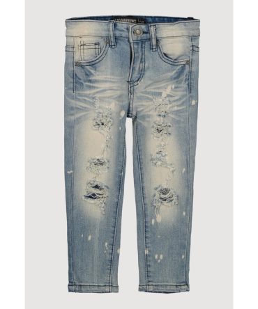 Toddler Boys Distressed Whiskered Faded Jeans
