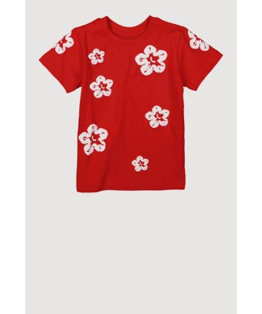 Toddler Boys Floral Print Short Sleeve Tee