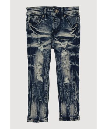 Toddler Boys Mineral Wash Distressed Whiskered Jeans