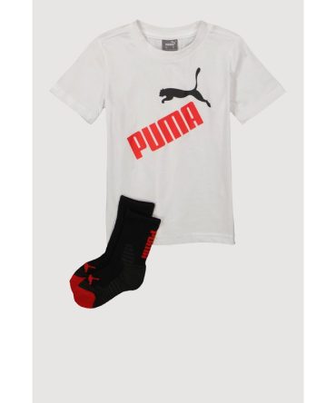 Toddler Boys Puma Logo T Shirt and Socks