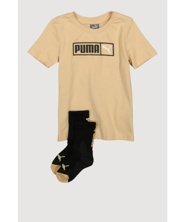 Toddler Boys Puma Logo Tee and Socks