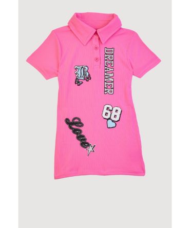 Toddler Girls Dreamer Graphic Polo Dress