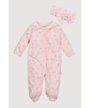Baby Girls 0-9M Daisy Graphic Hooded Top and Shorts