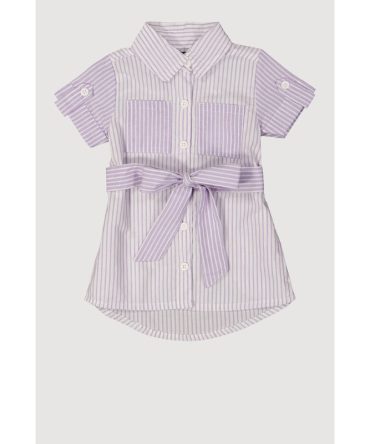 Baby Girls 12-24M Color Block Striped Shirt Dress