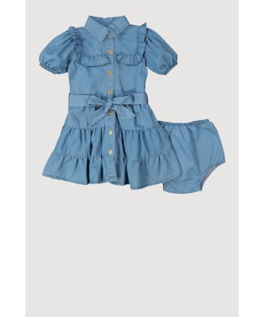 Baby Girls 12-24M Ruffle Detail Tiered Dress
