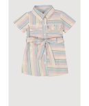 Baby Girls 12-24M Terry Cloth Sleeveless Romper with Cargo Pockets