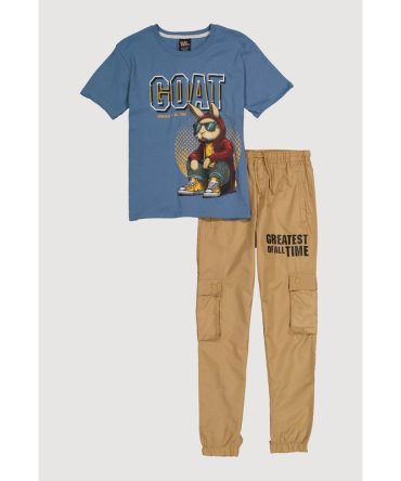 Boys GOAT Graphic Tee and Cargo Joggers