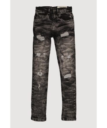 Boys Mineral Wash Patch and Repair Skinny Jeans