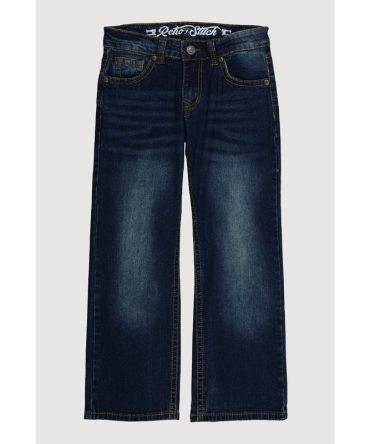 Boys Whiskered Straight Leg Jeans