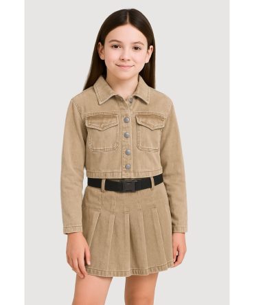 Girls Mineral Wash Jean Jacket