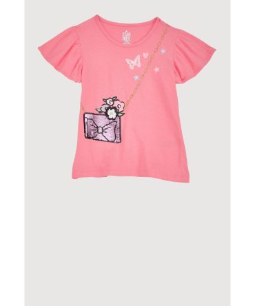Girls Reversible Sequin Graphic Top