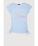 Girls Rhinestone Denim Skirt
