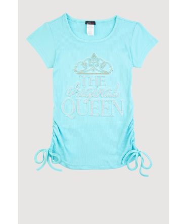 Girls Rhinestone The Original Queen 3D Graphic Top