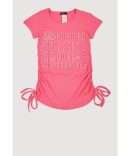Little Girls B Initial Butterfly Graphic Polo Shirt and Skort